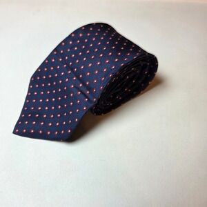 Towncraft Mens Navy Blue Red Geometric Medallion Silk Blend Necktie 59 Inch